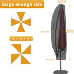 Sonnenschirm Schutzhülle Mit Stab, Sonnenschirm Abdeckung 2 Bis 4 M Große Ampelschirm Schutzhülle, Wetterfeste, UV-Anti, Winddicht Und Schneesicher, Outdoor Für Ampelschirm 17 Sonnenschirm Schutzhülle Mit Stab, Sonnenschirm Abdeckung 2 Bis 4 M Große Ampelschirm Schutzhülle, Wetterfeste, UV-Anti, Winddicht Und Schneesicher, Outdoor Für Ampelschirm -Grünwelt Exporteren Garten-Winkel 0073ac3dcfa324f859c4b8911926b126