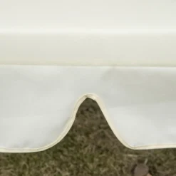 Outsunny Schaukelstuhl 3-Sitzer Hollywoodschaukel Gartenschaukel Mit Sitz- Und Rückenlehnen Tablett Sitzbank Schwingbank Dachwinkel Verstellbar Stahlrohr Oxford-Stoff Beige 200 X 120 X 164 Cm -Grünwelt Exporteren Garten-Winkel 007a2abc25b4893c30dc483447dd14c3