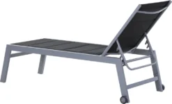 Outsunny Sonnenliege, Gartenliege, 5-stufige Rückenlehne, Aluminium, Schwarz, 169 X 65 X 102 Cm -Grünwelt Exporteren Garten-Winkel 0091d111605bfbd2da3184fc2f40a28e