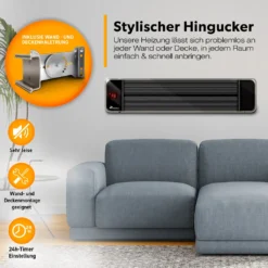 TRESKO® Dunkelheizstrahler 3200 Watt Infrarot Heizstrahler Schwarzstrahler Terrassenstrahler Schwarz IRD -Grünwelt Exporteren Garten-Winkel 00ce3f14120c84b8e6e96f25f825c555