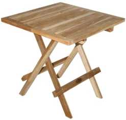 KMH® Teak Beistelltisch Rechteckig 50x50x50 Klappbar