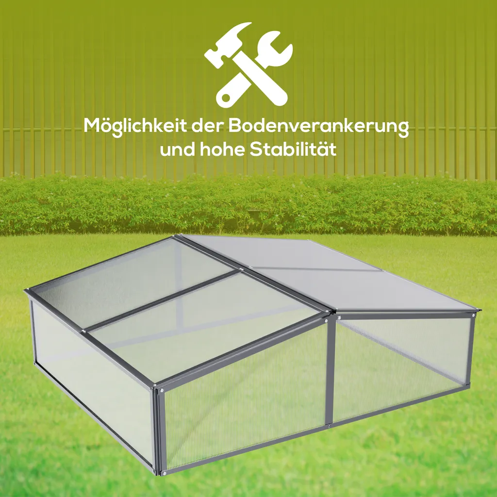 TroniTechnik Frühbeet Mini Gewächshaus Calla Mit Dachfenster, UV-Schutz 9 TroniTechnik Frühbeet Mini Gewächshaus Calla Mit Dachfenster, UV-Schutz – Bild 9