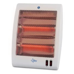 SUNTEC Quarz-Heizstrahler Heat Ray 800 Desktop [Für Räume Bis 45 M³ (19 M²) Geeignet, 2 Heizstufen, 800 Watt]