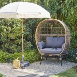 SIENA GARDEN Maui Mittelstockschirm Woodlook/natur Ø 180cm L30525 -Grünwelt Exporteren Garten-Winkel 01843772185308bf8c3acebaec426e8a