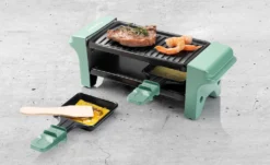 Bestron Raclette Für 1 Bis 2 Personen, Mini Tischgrill Mit Zwei Pfännchen Und Zwei Holzschabern, 350 Watt, Farbe: Grün/Schwarz 16 Bestron Raclette Für 1 Bis 2 Personen, Mini Tischgrill Mit Zwei Pfännchen Und Zwei Holzschabern, 350 Watt, Farbe: Grün/Schwarz -Grünwelt Exporteren Garten-Winkel 01dcf8949e944c867550411e27b56c3e