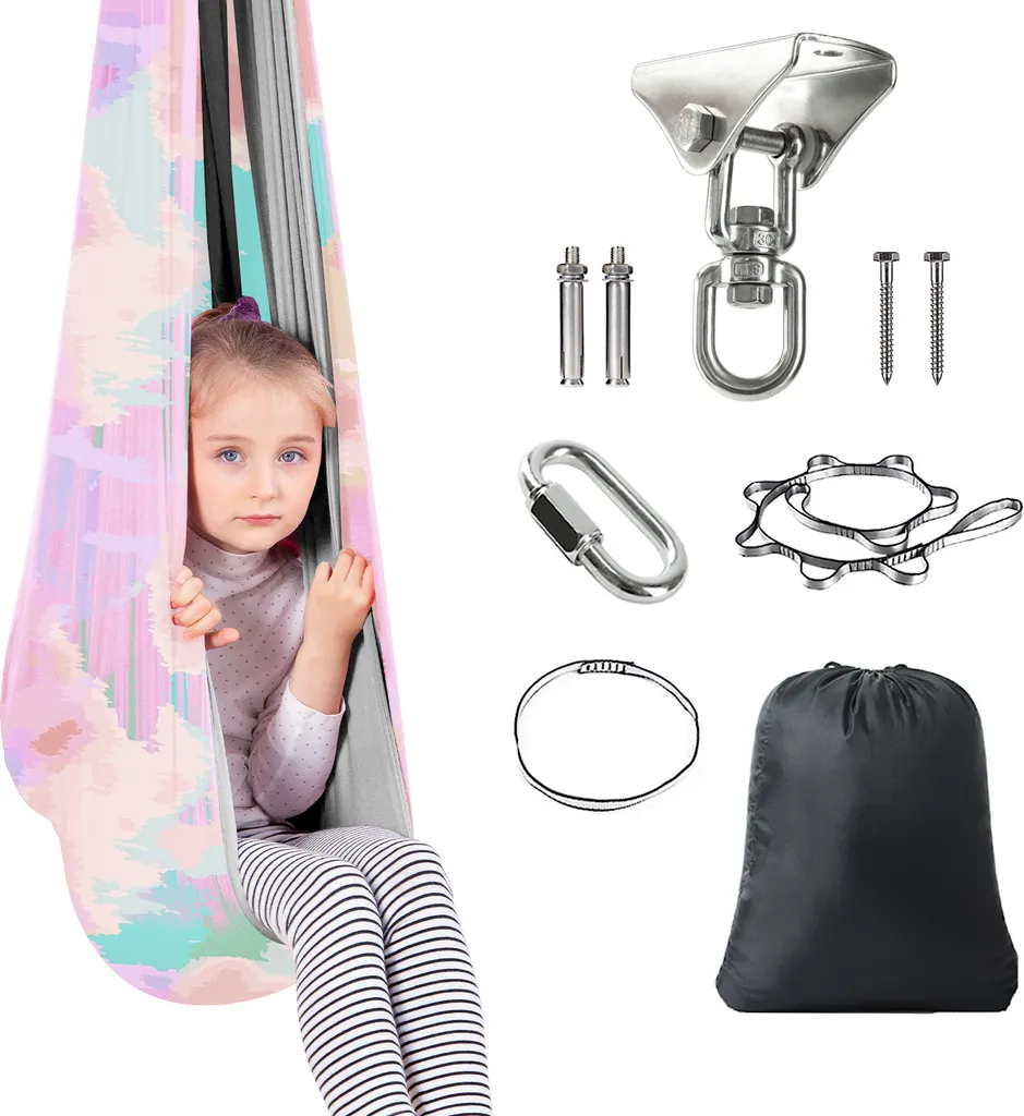 Kinderschaukel Hängematte, Indoor Therapieschaukel, Kuschelhängematte Für Kinder Mit ADHS, Asperger, Sensorische Integrationstherapie Double Layer Pod Schaukelstuhl 1 Kinderschaukel Hängematte, Indoor Therapieschaukel, Kuschelhängematte Für Kinder Mit ADHS, Asperger, Sensorische Integrationstherapie Double Layer Pod Schaukelstuhl