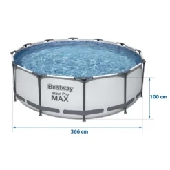 Bestway Steel Pro Max™ Frame Pool Komplett-Set, Rund, Mit Filterpumpe & Sicherheitsleiter 366 X 100 Cm, Schwimmbecken, Schwimmen, Pools 35 Bestway Steel Pro Max™ Frame Pool Komplett-Set, Rund, Mit Filterpumpe & Sicherheitsleiter 366 X 100 Cm, Schwimmbecken, Schwimmen, Pools -Grünwelt Exporteren Garten-Winkel 022a50c5e5b3d372ed6ad96edbee9645