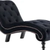 VidaXL Chaiselongue Schwarz Samt