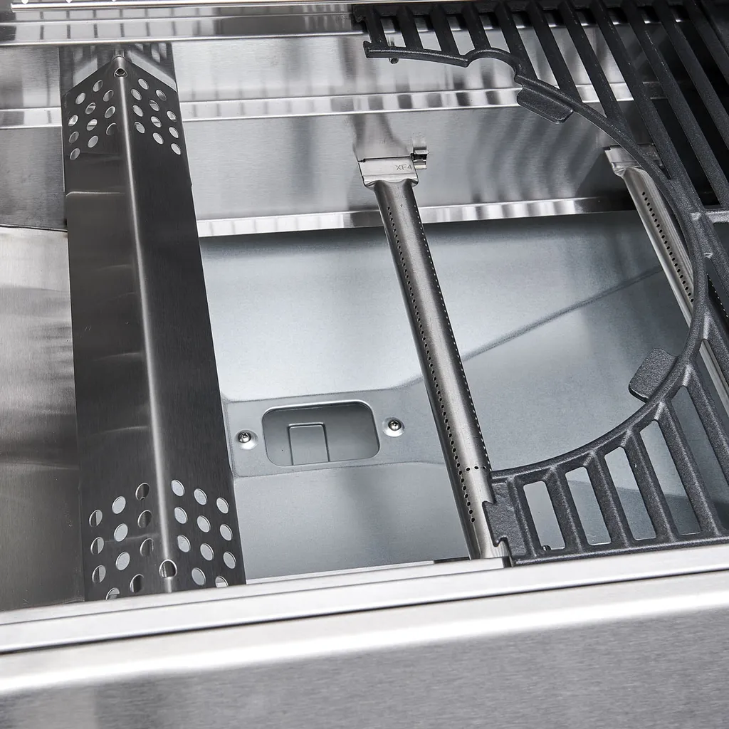 TAINO PLATINUM 4+2 Gasgrill Komplett Edelstahl 4-Brenner Silber Grillwagen BBQ Keramik-Brenner Backburner Sear-Zone Piezozündung Seitenkocher Gusseisen-Roste 5 TAINO PLATINUM 4+2 Gasgrill Komplett Edelstahl 4-Brenner Silber Grillwagen BBQ Keramik-Brenner Backburner Sear-Zone Piezozündung Seitenkocher Gusseisen-Roste – Bild 5