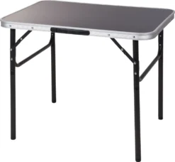 Campingtisch Schwarz 75x55 Cm - Höhenverstellbar Von 25-60 Cm