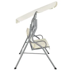 Juskys Hollywoodschaukel 3-Sitzer Mit Dach & Sitzauflage – Gartenschaukel 200 Kg Belastbar – Schaukelbank Für Garten & Terrasse - Beige -Grünwelt Exporteren Garten-Winkel 03f230112586fbe93b6b9a6f565ce093