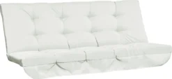Outsunny Auflagen-Set Für Hollywoodschaukel 170 Cm Stuhlkissen Schaukelauflage Sitzkissen Gartenschaukel Gartenpolster Rückenkissen Seitenkissen Beige