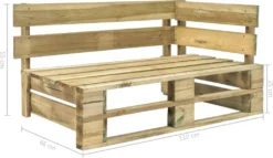 VidaXL Garten-Paletten-Eckbank Holz -Grünwelt Exporteren Garten-Winkel 046a9af14244d4538dde68d0b0ffed7d