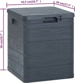 VidaXL Garten-Aufbewahrungsbox 90 L Anthrazit 15 VidaXL Garten-Aufbewahrungsbox 90 L Anthrazit -Grünwelt Exporteren Garten-Winkel 048f0ed0ea5aac54a746ec69d8e60e38