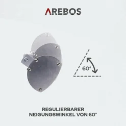 AREBOS Infrarot Heizstrahler Mit Fernbedienung, 3000W, 3 Heizstufen, Terrassenheizer, Wand-Heizstrahler, Silber -Grünwelt Exporteren Garten-Winkel 0493020558b8c471f3442cfcded960ff