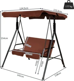 COSTWAY 2-Sitzer Hollywoodschaukel Mit Sonnendach Gartenschaukel Gartenliege Schaukel Schaukelbank Gartenbank Braun 11 COSTWAY 2-Sitzer Hollywoodschaukel Mit Sonnendach Gartenschaukel Gartenliege Schaukel Schaukelbank Gartenbank Braun -Grünwelt Exporteren Garten-Winkel 0496eca36d923ba0aa080e96795d4d84