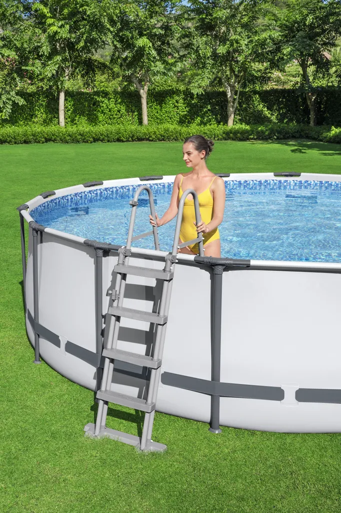 Bestway Steel Pro Max™ Frame Pool Komplett-Set, Rund, Mit Filterpumpe, Sicherheitsleiter & Abdeckplane 457 X 122 Cm 3 Bestway Steel Pro Max™ Frame Pool Komplett-Set, Rund, Mit Filterpumpe, Sicherheitsleiter & Abdeckplane 457 X 122 Cm – Bild 3