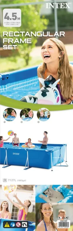 INTEX 28274GN Frame Pool Set Rechteckig 450 X 220 X 84 Cm Inkl. Filter -Grünwelt Exporteren Garten-Winkel 0547706a5505ea4b36443ba94be9eaf7