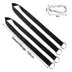 Schaukel Befestigung, Hängematte Befestigung Schaukel Aufhängung Hält Bis Zu 500 Kg,mit 2 Baumschutz Polster Und 2 Premium Karabinern,Hängematten-Zubehör,HM-03785