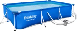 Bestway Frame Pool Deluxe Splash-Steel Pro 300 X 200 X 66 Cm, Mit Ablassventil, 3300 L -Grünwelt Exporteren Garten-Winkel 06402e3fbe041a622a75b20ab9921aeb
