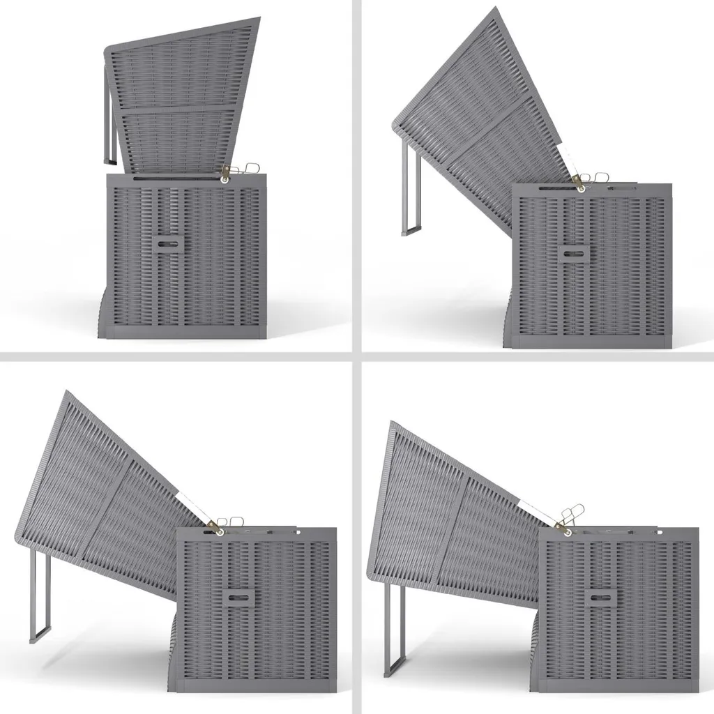 Sanzaro Strandkorb XL120 Cm Deluxe Zweisitzer Holz Und Poly-Rattan Volllieger 4 X Kissen Klappbare Rückenlehne 2 Personen Grün-Weiss Blockstreifen 10 Sanzaro Strandkorb XL120 Cm Deluxe Zweisitzer Holz Und Poly-Rattan Volllieger 4 X Kissen Klappbare Rückenlehne 2 Personen Grün-Weiss Blockstreifen – Bild 10