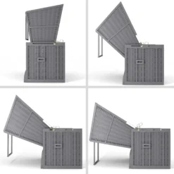 Sanzaro Strandkorb XL120 Cm Deluxe Zweisitzer Holz Und Poly-Rattan Volllieger 4x Kissen Klappbare Rückenlehne 2 Personen Anthrazit-Weiss Nadelstreifen -Grünwelt Exporteren Garten-Winkel 064a0aa607b8998bf83b0cfce2d432ce 2