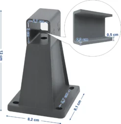 SONGMICS Wandhalterung Für Seitenmarkisen, Wandhalter, Auszugsfixierung, Grau GSA005 -Grünwelt Exporteren Garten-Winkel 0666fa2e50d0c1fc727f495b7b5d0695