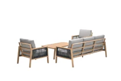 Garden Impressions Decala Lounge Set 4-teilig Aluminium Hell Teaklook Taupe -Grünwelt Exporteren Garten-Winkel 0817d28b91c1438be6936a18254a4763