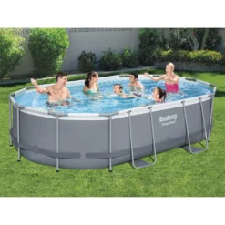 Bestway Power Steel™ Frame Pool Komplett-Set, Oval, Mit Filterpumpe, Sicherheitsleiter & Abdeckplane 488 X 305 X 107 Cm, Schwimmbecken, Schwimmen, Pools -Grünwelt Exporteren Garten-Winkel 08ccd4940dd55ca7c6f4441b39336ea2