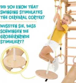 Physionics® Sprossenwand Set - Für Kinder/Erwachsene, Inkl. Klimmzugstange/Ringe/Trapez/Schrägbrett/Strickleiter, Aus Holz, Bis 100kg -Grünwelt Exporteren Garten-Winkel 08d31fb0f7e086ce418dcde78a90453a