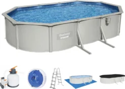 Bestway® Hydrium™ Stahlwandpool Komplett-Set Mit Sandfilteranlage 610 X 360 X 120 Cm, Granitgrau, Oval -Grünwelt Exporteren Garten-Winkel 08f4b40d549ce97adadc1c1be03b607d