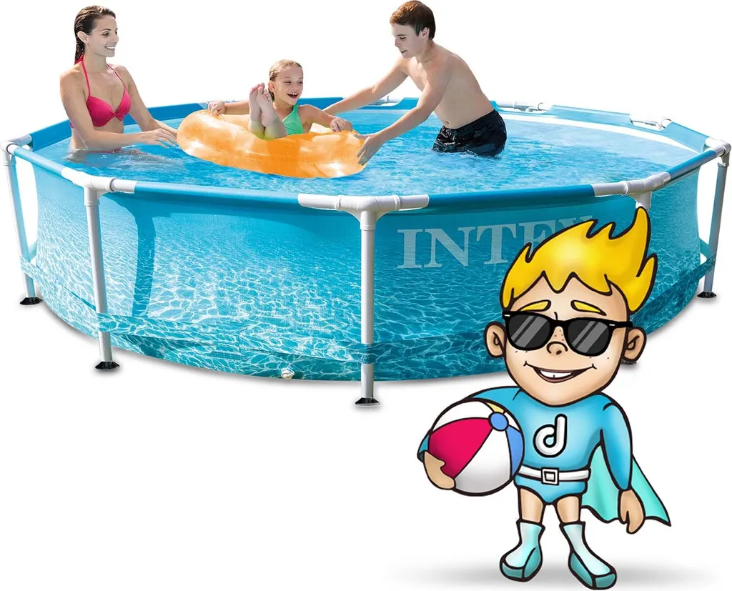 INTEX Beachside Pool-Set Mit Metallrahmen (Filterpumpe) 4.485 L 6 INTEX Beachside Pool-Set Mit Metallrahmen (Filterpumpe) 4.485 L – Bild 6