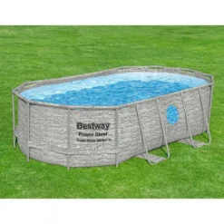 Bestway 56714 Oval Aufstellpool Mit Bullauge Swim Vista 427x250x100 CmGestalten: Oval, Maße: 4 - 4,99 M, Filterpumpe: 58383 -Grünwelt Exporteren Garten-Winkel 0a48b5b0f108f75f2e1db7d93eea1f6c