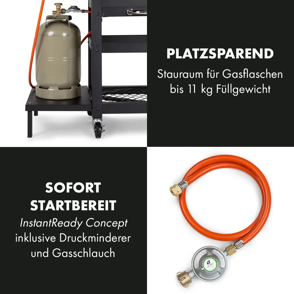 Klarstein Gasgrill Mit Smoker, Gasgrill Mit 4 Brenner, 13,5kW Edelstahl-Gasgrill, BBQ Gasgrill Für Balkon & Garten, Grill Für Gas & Kohle, Gasgrills Mit 4 Brenner & Thermometer 8 Klarstein Gasgrill Mit Smoker, Gasgrill Mit 4 Brenner, 13,5kW Edelstahl-Gasgrill, BBQ Gasgrill Für Balkon & Garten, Grill Für Gas & Kohle, Gasgrills Mit 4 Brenner & Thermometer – Bild 8