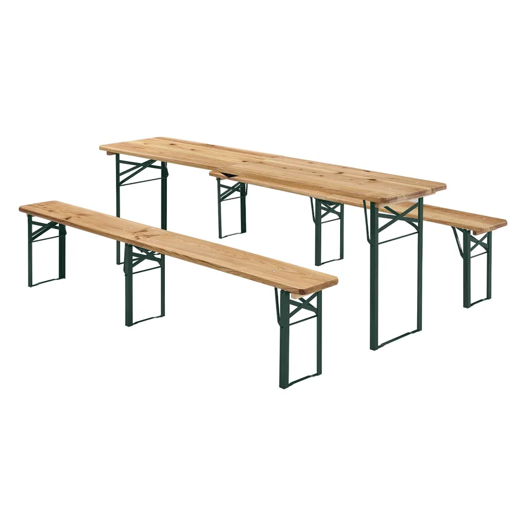 Juskys Bierzeltgarnitur 3-teilig Biertischgarnitur Mittig Klappbar 220 Cm - Gartenmöbel Set Aus Tannenholz Biertisch Bierbänke Festzeltgarnitur Natur 1 Juskys Bierzeltgarnitur 3-teilig Biertischgarnitur Mittig Klappbar 220 Cm - Gartenmöbel Set Aus Tannenholz Biertisch Bierbänke Festzeltgarnitur Natur