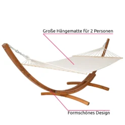 Tectake XXL Hängematte Thorsten Mit Holzgestell Für 2 Personen - Weiß -Grünwelt Exporteren Garten-Winkel 0af0575dcaeaa8d8e15e0d6a45f260af