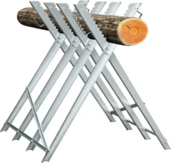 Yakimz Sägebock Holzschneidebock Motorsäge Sägehilfe Metall Kettensäge 150kg Klappbar