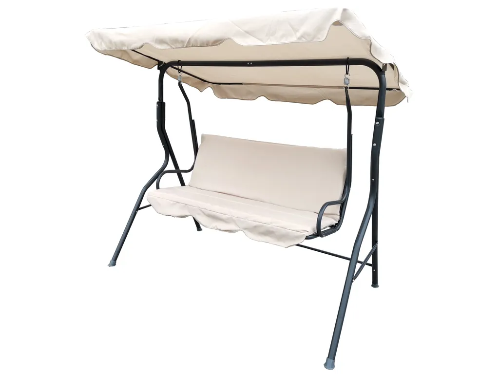 Linder Exclusiv 3-Sitzer Hollywoodschaukeln Gartenschaukel Mit Sonnendach Schaukelbank Gartenliege Beige 1 Linder Exclusiv 3-Sitzer Hollywoodschaukeln Gartenschaukel Mit Sonnendach Schaukelbank Gartenliege Beige