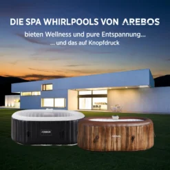 AREBOS Whirlpool Mit LED Beleuchtung, Aufblasbar, In- & Outdoor,190x120 Cm Oval, 2 Personen, 90 Massagedüsen, Mit Heizun, 550 Liter, Inkl. Abdeckung 16 AREBOS Whirlpool Mit LED Beleuchtung, Aufblasbar, In- & Outdoor,190x120 Cm Oval, 2 Personen, 90 Massagedüsen, Mit Heizun, 550 Liter, Inkl. Abdeckung -Grünwelt Exporteren Garten-Winkel 0d04fc4c54a3e9a39639866ba81e6343
