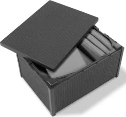 Allibert Arica Storebox Tisch Mit Kissenboxfunktion In Rattanoptik, Anthrazit -Grünwelt Exporteren Garten-Winkel 0d9c76be3857f7dec7f849dd6c68cbaf