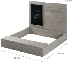 Roba Sandkasten Mit Deckel, HxBxT: 65,5 X 85 X 80 Cm, Sandkiste Aufklappbar Mit Tafel Und 3 Haken, Massivholz, Grau Lasiert, Wetterfest Und Umweltfreundlich, Aus Nachhaltiger Forstwirtschaft -Grünwelt Exporteren Garten-Winkel 0eabaaa15e67bca75d0fbd0813b719f2