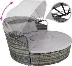 Tectake Rattan Sonneninsel Santorin - Grau -Grünwelt Exporteren Garten-Winkel 0ee9d8e7a7416faa303f16d8ff3e220d