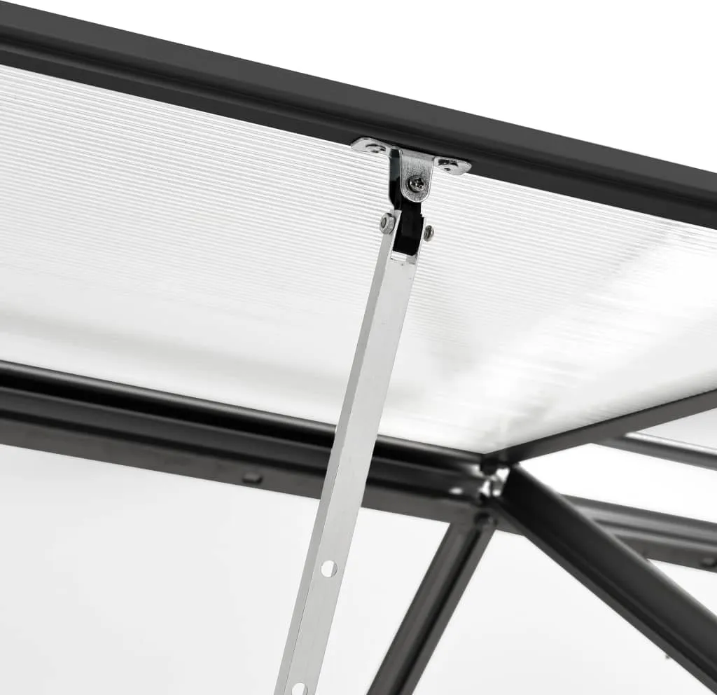 VidaXL Gewächshaus Anthrazit Aluminium 1,44 M³ 7 VidaXL Gewächshaus Anthrazit Aluminium 1,44 M³ – Bild 7