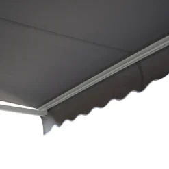 Outsunny Markise Gelenkarmmarkise Sonnenschutz 3,5x2,5m Mit Handkurbel Grau Alu+Polyester -Grünwelt Exporteren Garten-Winkel 0f1454dc050e786cf377a35ec37cf639