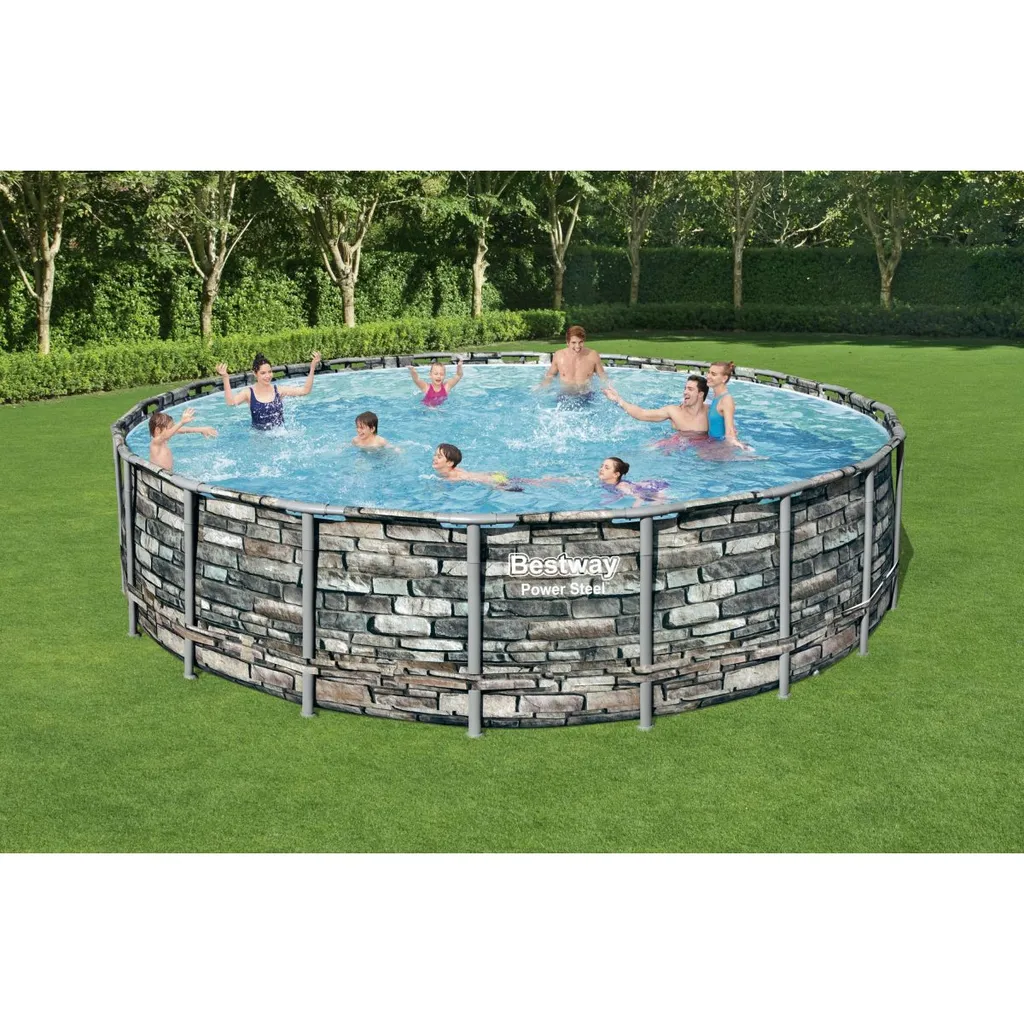 Bestway Power Steel™ Frame Pool Komplett-Set, Rund, 610x132cm, 56883 2 Bestway Power Steel™ Frame Pool Komplett-Set, Rund, 610x132cm, 56883 – Bild 2
