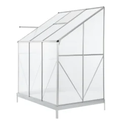 Juskys Aluminium Anlehn-Gewächshaus 2,4 M² – Treibhaus Mit Schiebetür, Fenster Zum Lüften & Stahl-Fundament – Stabiles Pflanzenhaus Für Garten 28 Juskys Aluminium Anlehn-Gewächshaus 2,4 M² – Treibhaus Mit Schiebetür, Fenster Zum Lüften & Stahl-Fundament – Stabiles Pflanzenhaus Für Garten -Grünwelt Exporteren Garten-Winkel 0f6cba2d364239f01c6eca2151305cf5