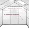 Tectake Gewächshaus Aus Aluminium Mit Fundament - 190 X 185 X 195 Cm