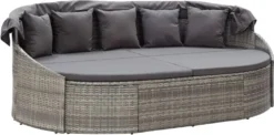 VidaXL Outdoor-Loungebett Mit Dach Grau -Grünwelt Exporteren Garten-Winkel 1020d61c4937fbd74baee968dc83dca0