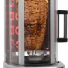 OneConcept Kebap Master Pro - Dönergrill, Hähnchengrill, Gyrosgrill, Vertikalgrill, Drehgrill Mit Drehspieß, Elektro-/ Tischgrill Für Zu Hause, Max. 1500 Watt, 360° Hitzeverteilung, Silber