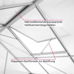 Tectake Gewächshaus Aus Aluminium Ohne Fundament - 375 X 185 X 195 Cm